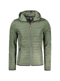 NORWAY 1963 quilted-panel marl-effect hooded jacket