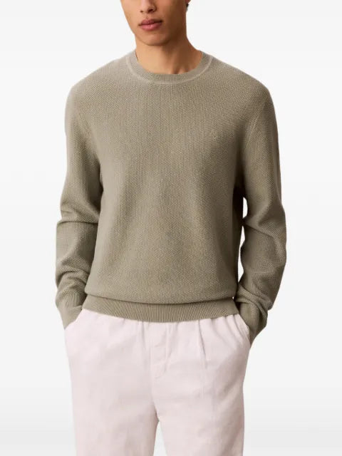 Calvin Klein waffle-knit crew-neck sweater