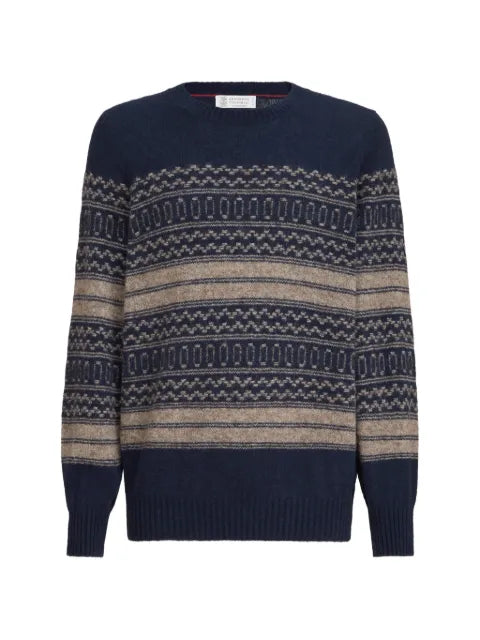 Brunello Cucinelli nordic jacquard sweater