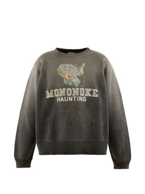 MONONOKE MADE faded-effect raglan sweatshirt