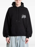 WASTED logo-print graphic-print hoodie