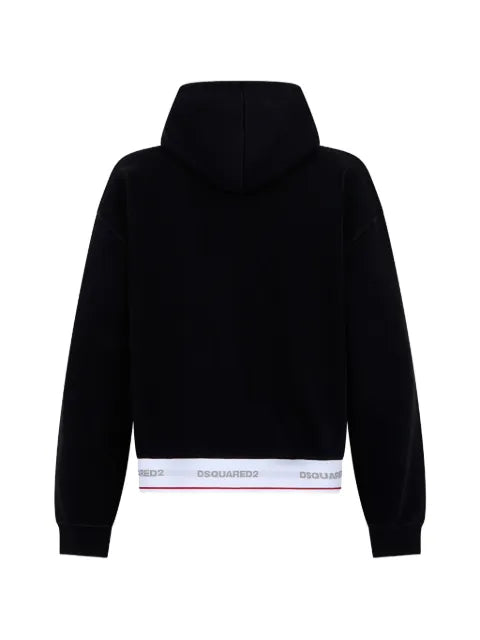 DSQUARED2 logo-tape relax-fit hoodie