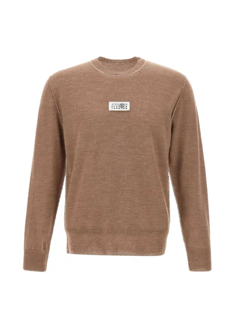 MM6 Maison Margiela contrasting-stitching Numeric-logo sweater