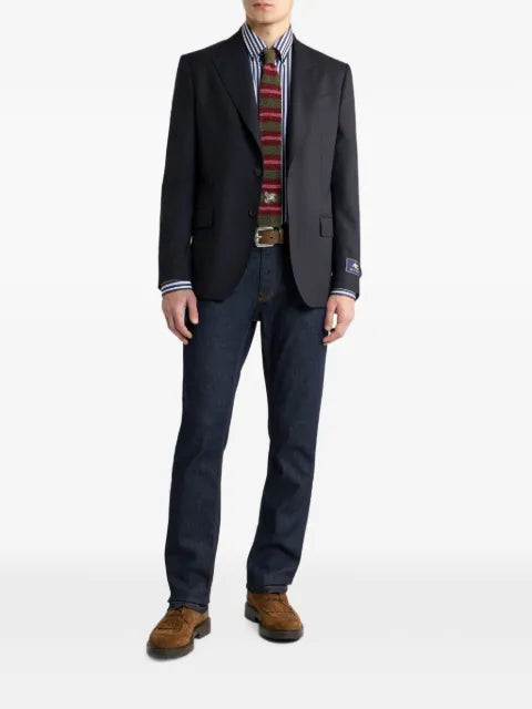 ETRO single-breasted wool-blend flannel jacket