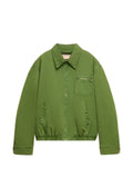 Marni green cotton jacket with zip pocket