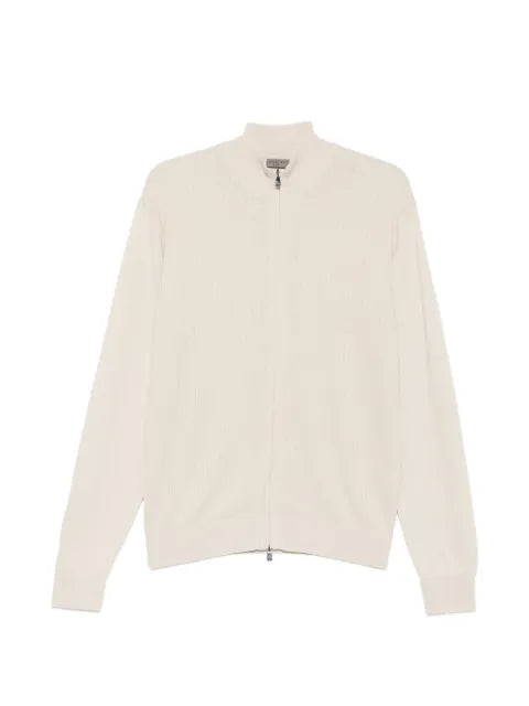 Corneliani ribbed-knit zip-fastening cardigan