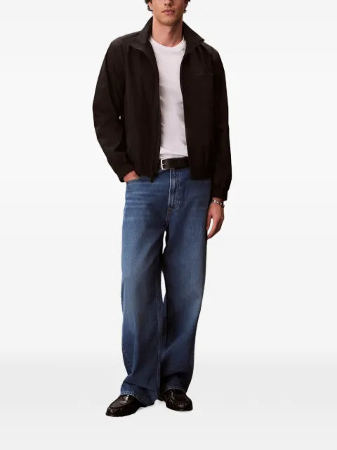 Calvin Klein logo-print zip-up jacket
