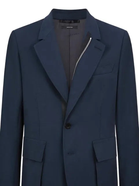 TOM FORD twill sartorial blazer with zip