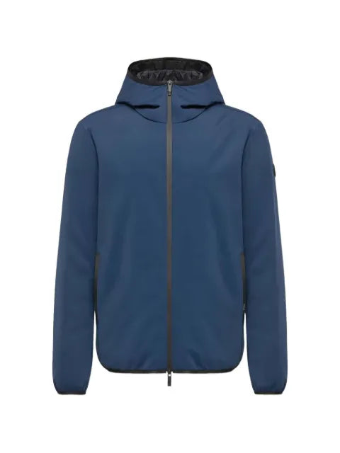 Moncler hooded logo-patch jacket