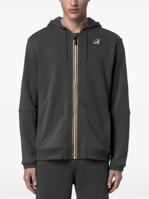 K-Way logo-print zip-up hoodie