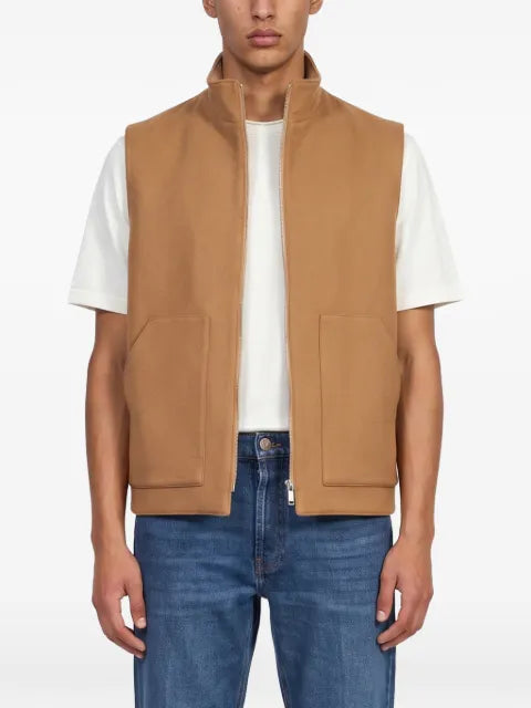Lardini zip-up high-neck gilet