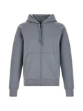 BOSS stretch-cotton zip-up hoodie with puff logo