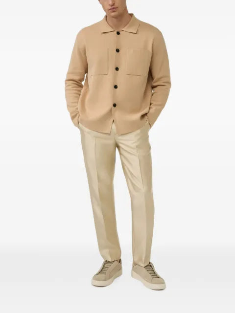 Domaine Des Artistes knitted patch-pocket shirt jacket