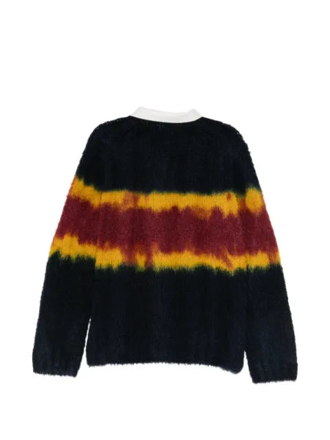 sacai tie-dye knitted sweater