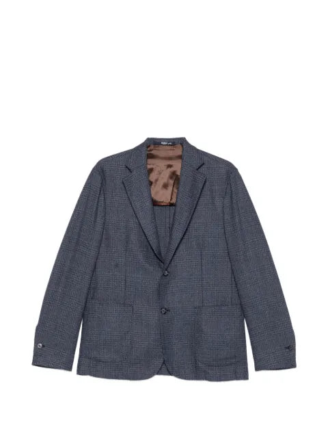 Barba check-pattern blazer
