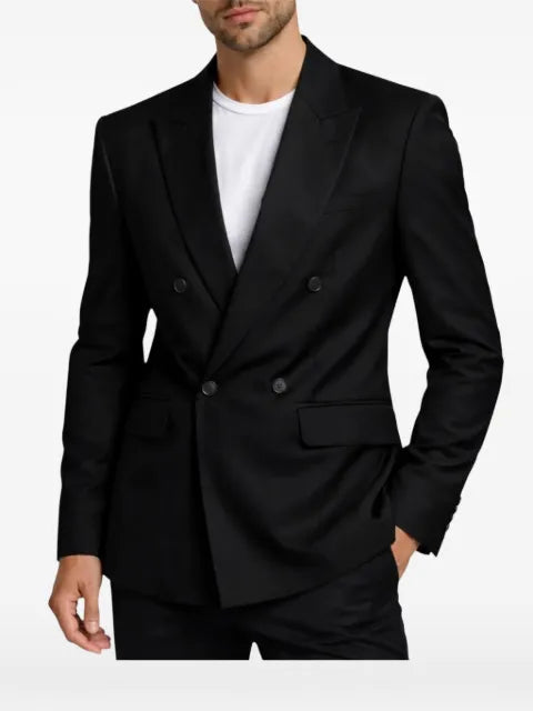 John Richmond double-breasted peak-lapel blazer