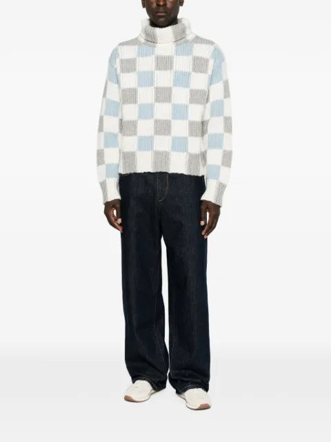 KENZO Checks roll-neck sweater