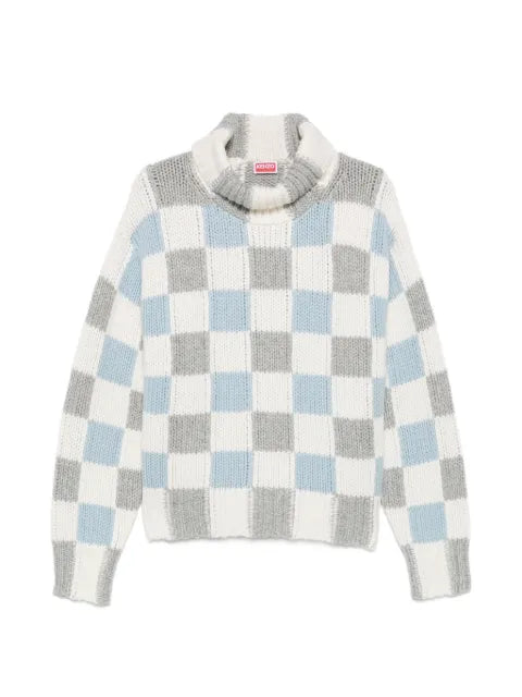 KENZO Checks roll-neck sweater