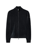 RRD velvet zip-up cardigan