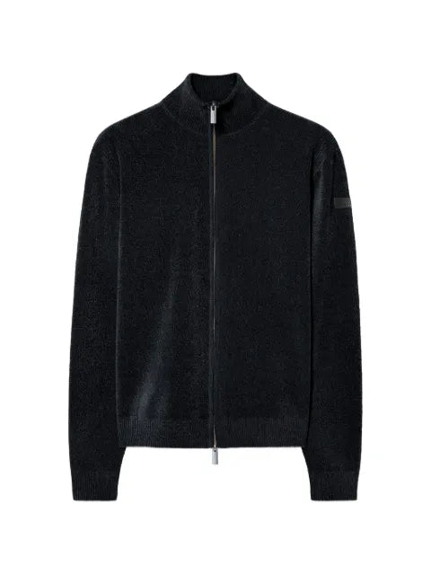 RRD velvet zip-up cardigan