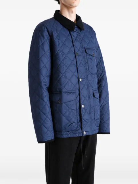 Barbour Hornby quilted corduroy-collar jacket