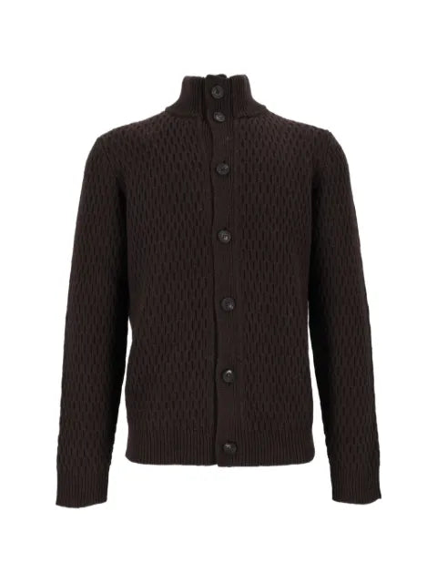 Peserico honeycomb-knit button-up cardigan