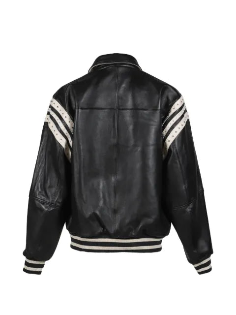 PELLE PELLE studded logo-patch jacket