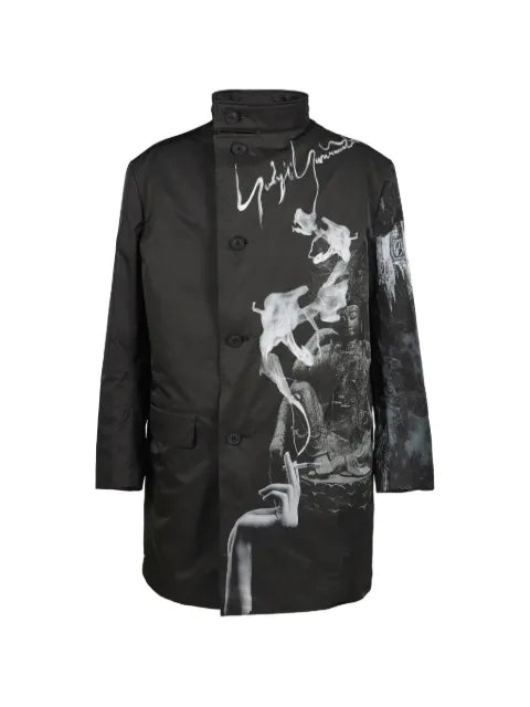Yohji Yamamoto Smoking Gothic graphic-print button-up jacket