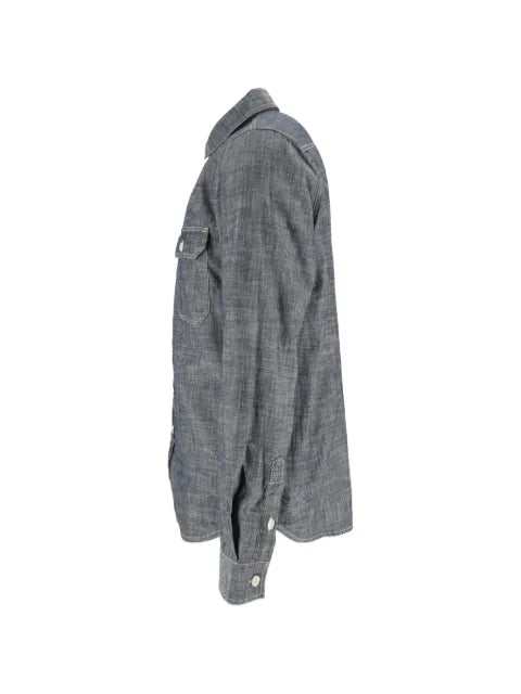 TELA GENOVA Emilio raw chambray shirt jacket