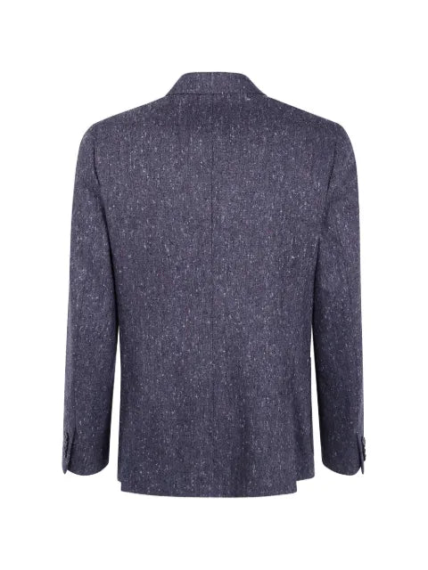 Paul Smith dark grey donegal wool patch-pocket blazer