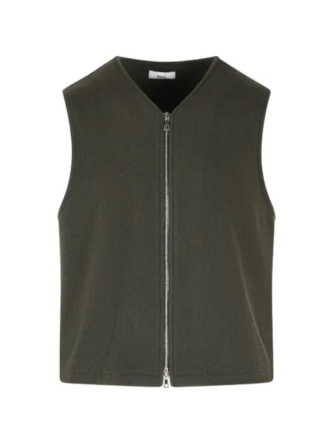 Rier zip-up wool vest
