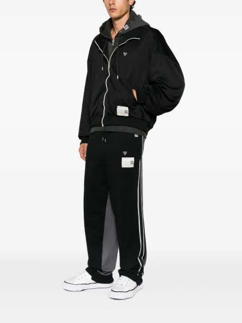 Maison MIHARA YASUHIRO logo-patch zip-up jacket