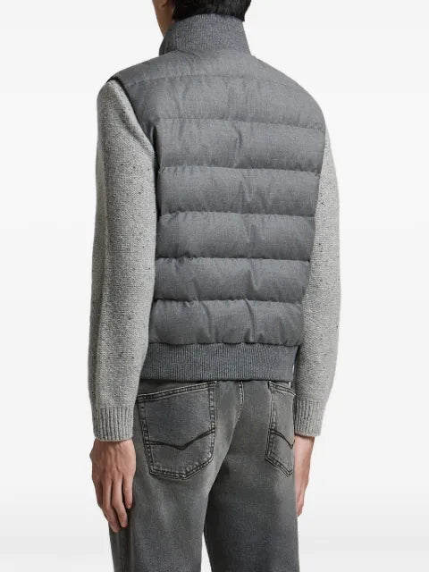 Peserico quilted panel-knit jacket
