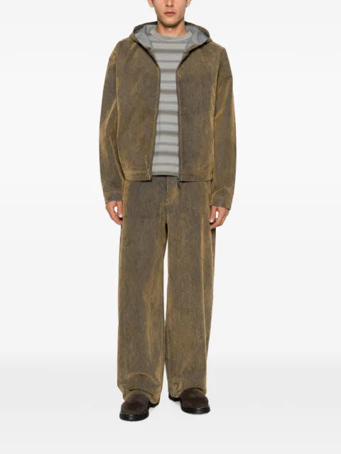 Daily Paper acid-wash hooded jacket