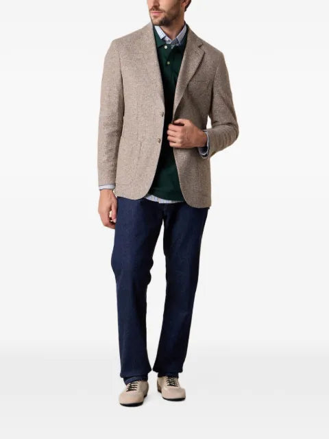 Brooks Brothers houndstooth jersey blazer