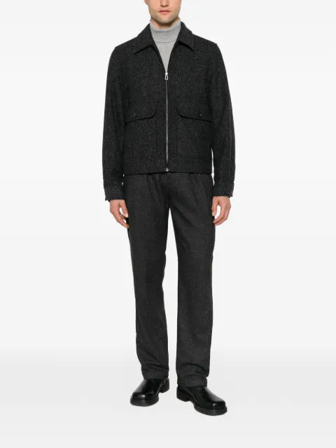 Paul Smith Harrington herringbone-pattern front-pocket jacket
