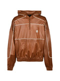 BREATH piping half-zip hoodie