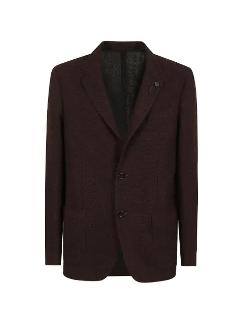 Lardini flower-detail wool blazer
