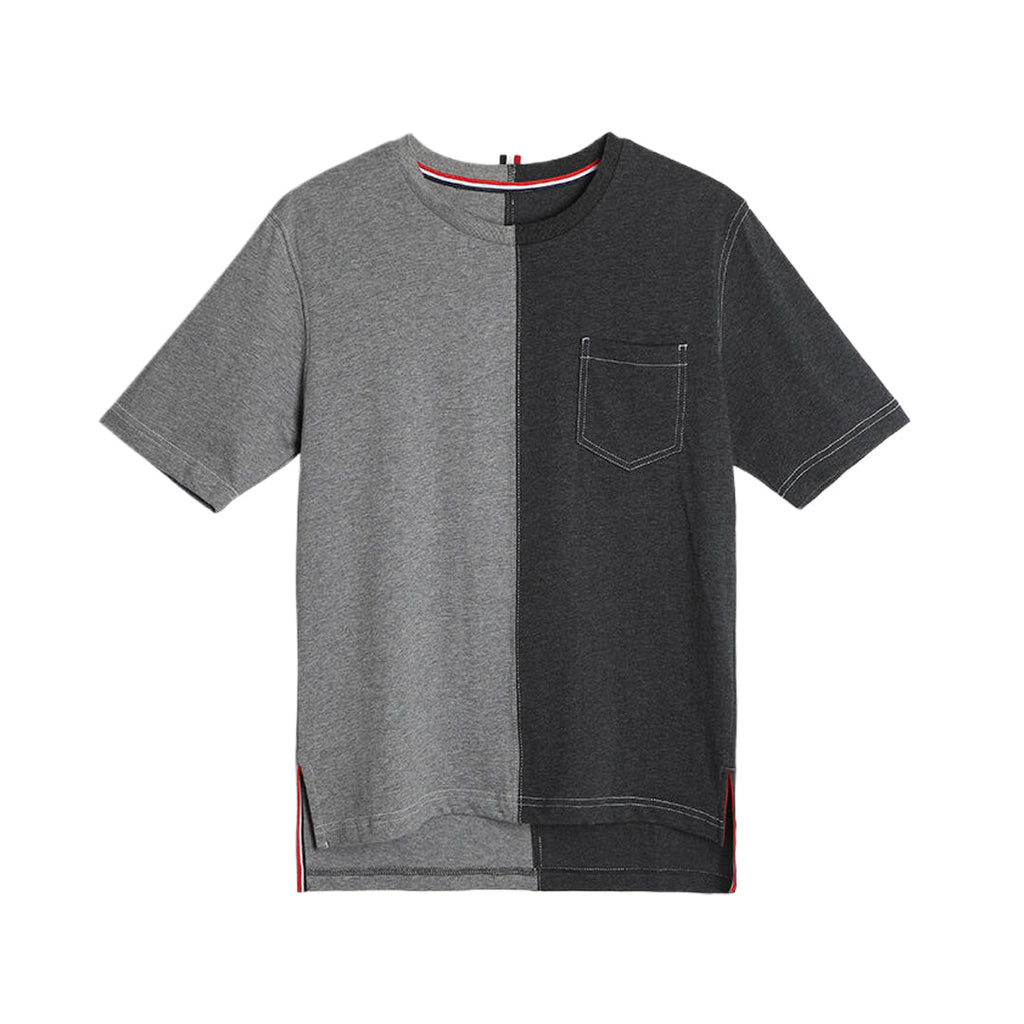 Classic Four-Bar T-Shirt with Button Side Vents - Premium Cotton | Thom Browne