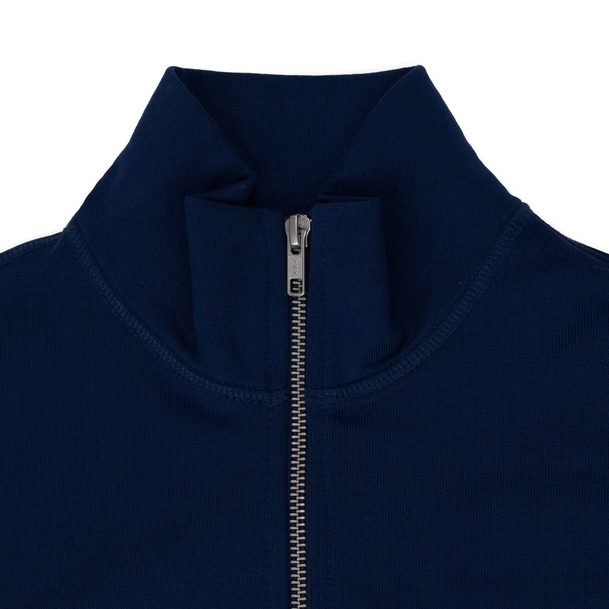 Navy Quarter Zip Knit Sweater