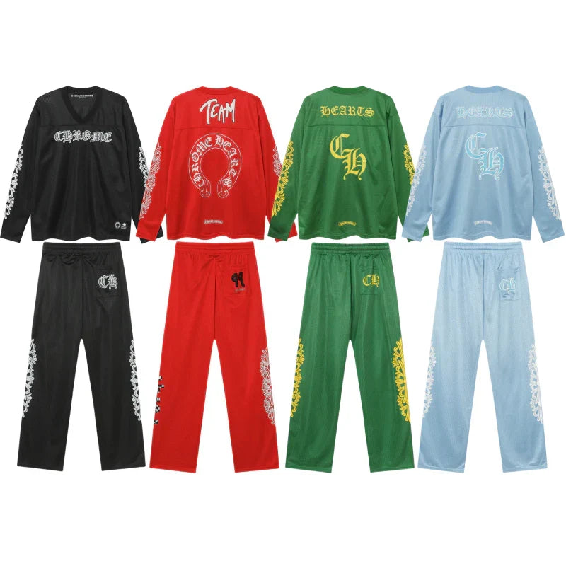 Chrome Hearts Mattyboy graffiti red mesh track pants 9997
