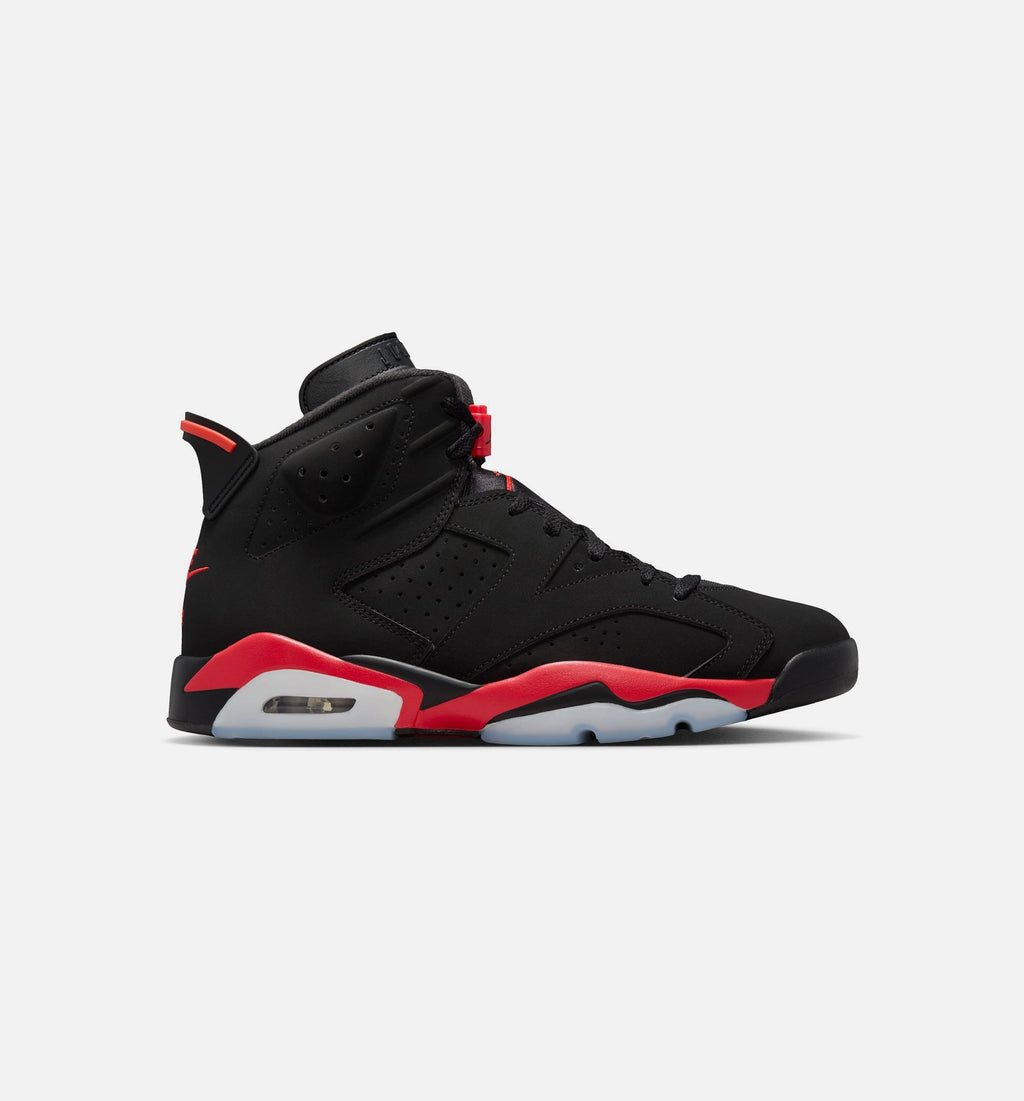 Air Jordan 6 Retro Infrared Men's Sneakers - Black / Light Crimson