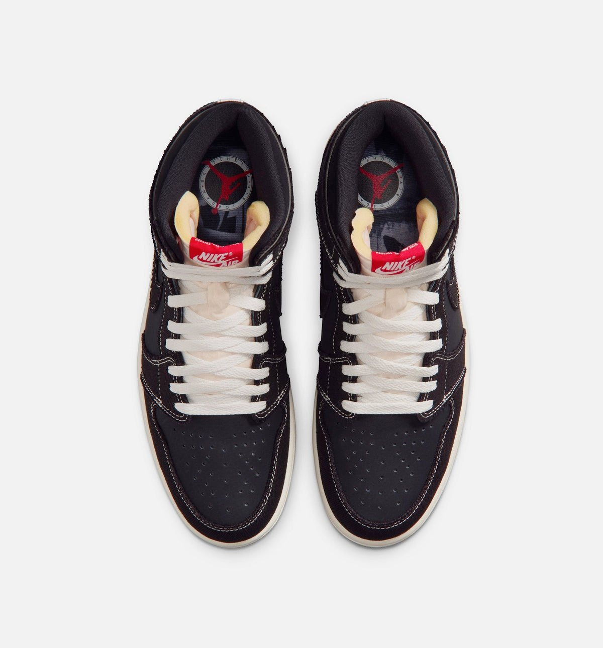 Air Jordan 1 Retro High OG Flight Club Men's Lifestyle Shoes - Black University Red Sail Gum Medium Brown