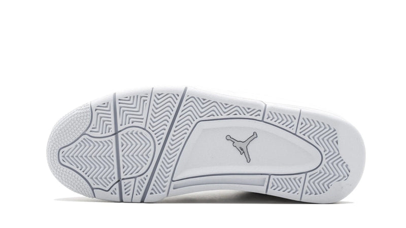 Air Jordan 4 Retro 'Pure Money' – All-White Premium Sneaker with Metallic Silver Accents
