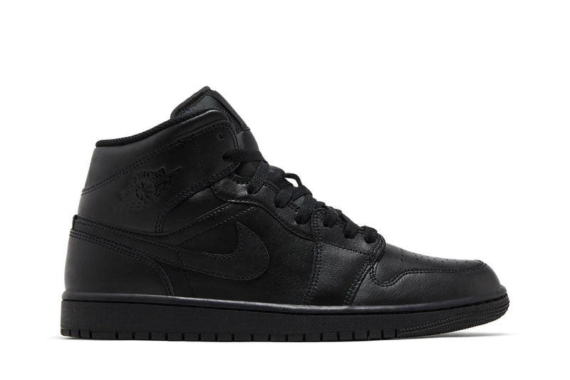 Air Jordan 1 Mid 'Triple Black' 2022 – All-Black AJ1 Mid with Tonal Precision & All-Day Rotation Authority