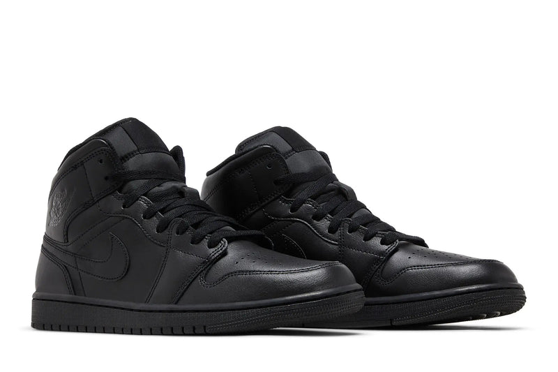 Air Jordan 1 Mid 'Triple Black' 2022 – All-Black AJ1 Mid with Tonal Precision & All-Day Rotation Authority