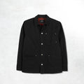 Finisterre Basset Flannel Lined Jacket: Black / Red Oxide