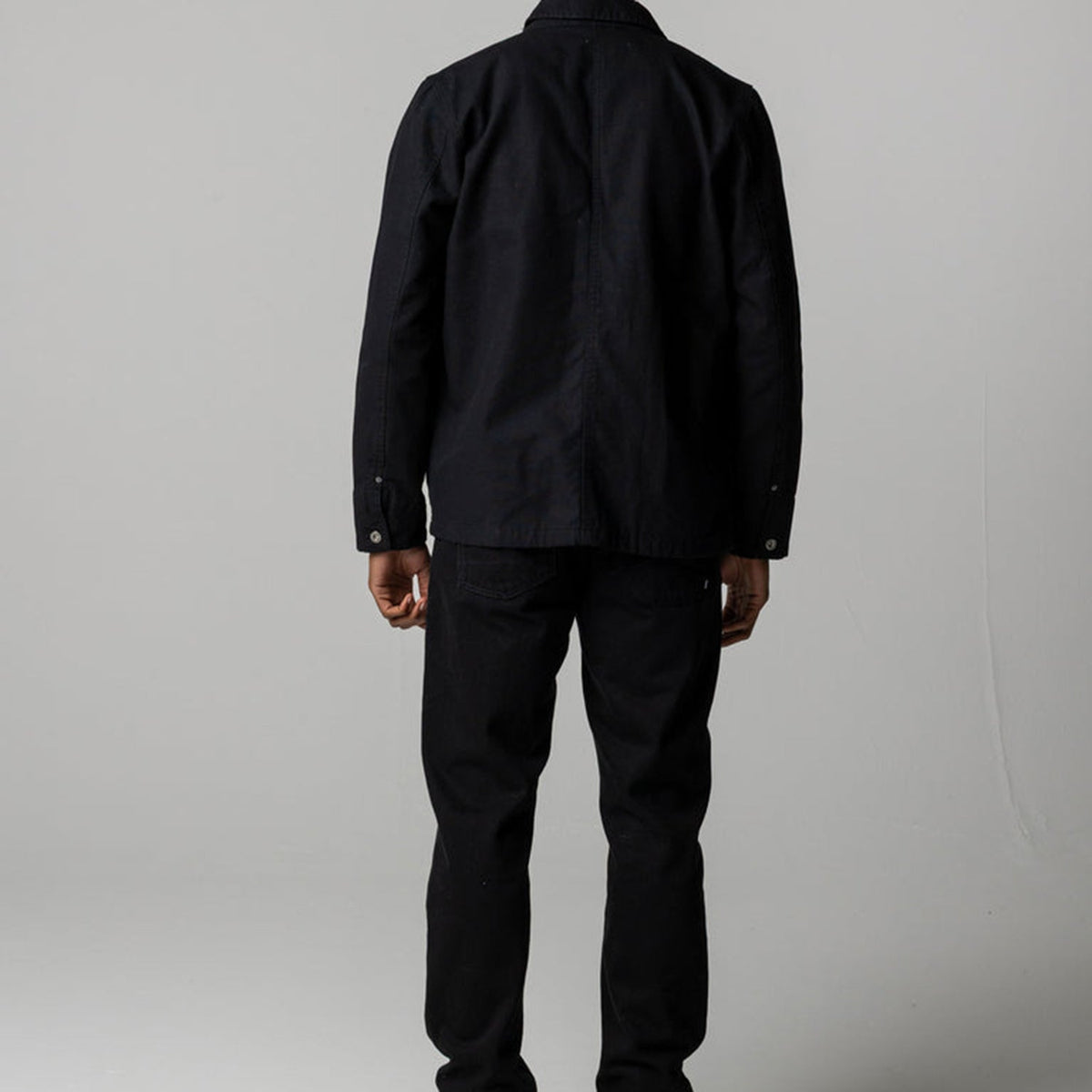 Finisterre Basset Flannel Lined Jacket: Black / Red Oxide
