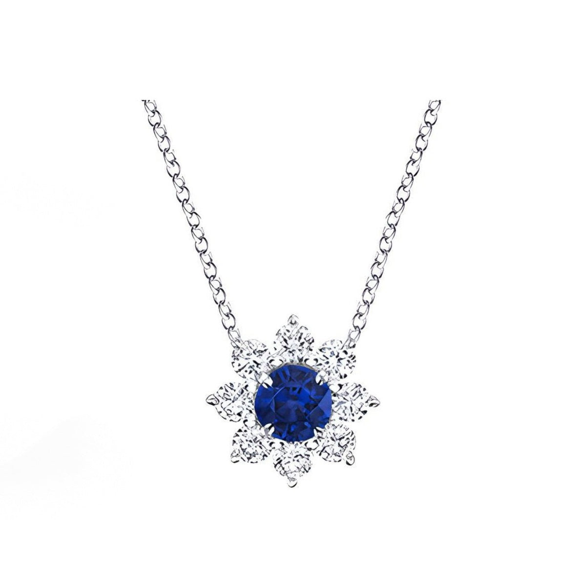 Harry Winston Style Sunflower Cubic Zirconia Necklace
