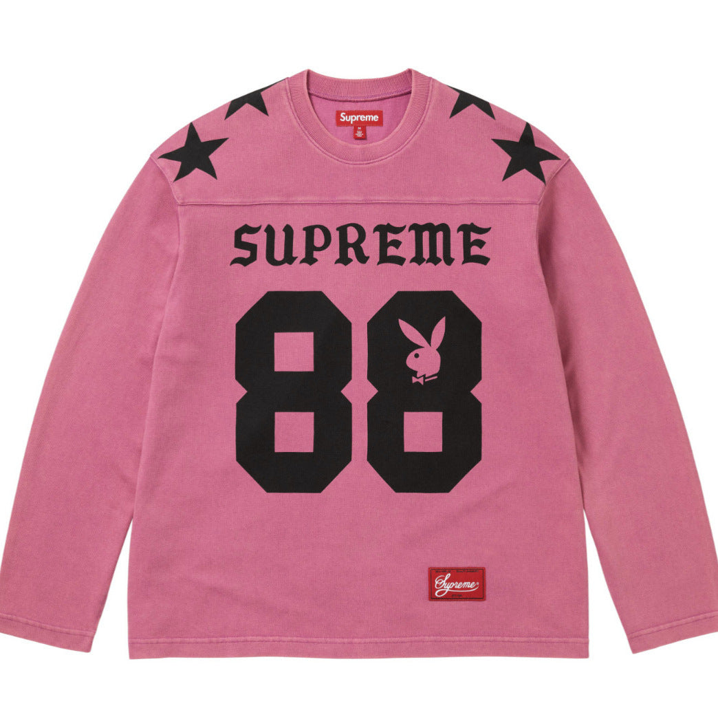 Supreme Multi‑Style Number Print Oversized Long Sleeve Tee Streetwear